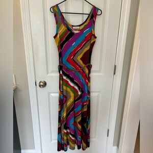 🌷Calvin Klein (6) Color Block Vintage Maxi Dress🌷